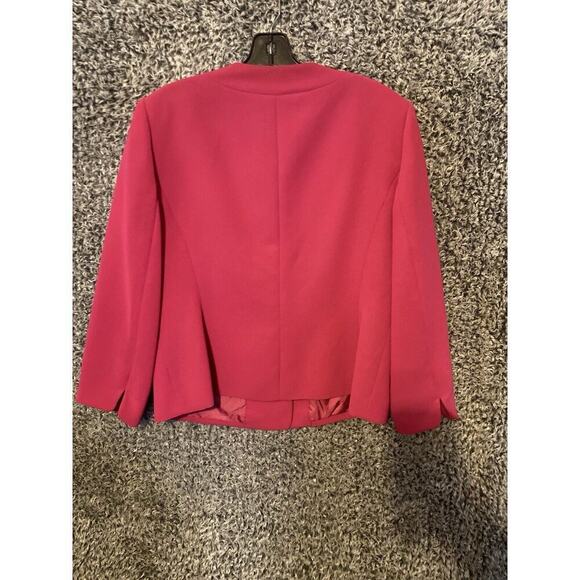LE SUIT. Deep Pink Lined Long Sleeve Jacket. Size 10 Workwear. Formal Business - Picture 5 of 10